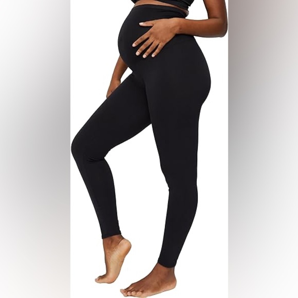 Motherhood Maternity | Essential Stretch Full Length Black Leggings (size M)